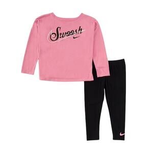 Nike Toddler Long-Sleeve Jersey Knit T-Shirt & Tricot Leggings Set